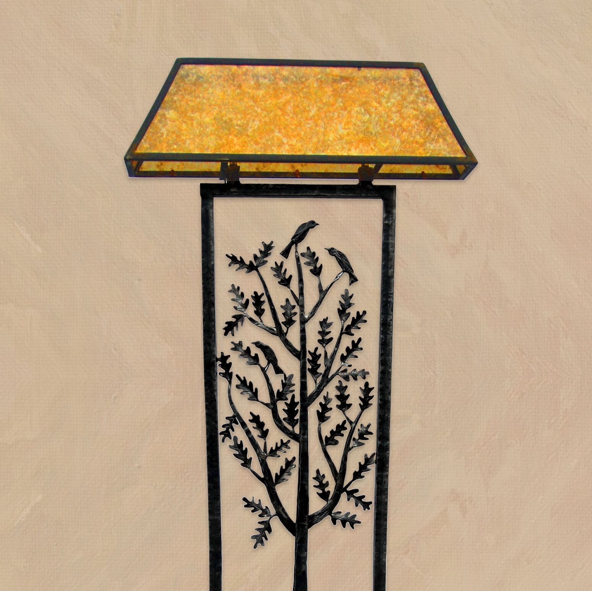 Oak And Birds Floor Lamp 4 