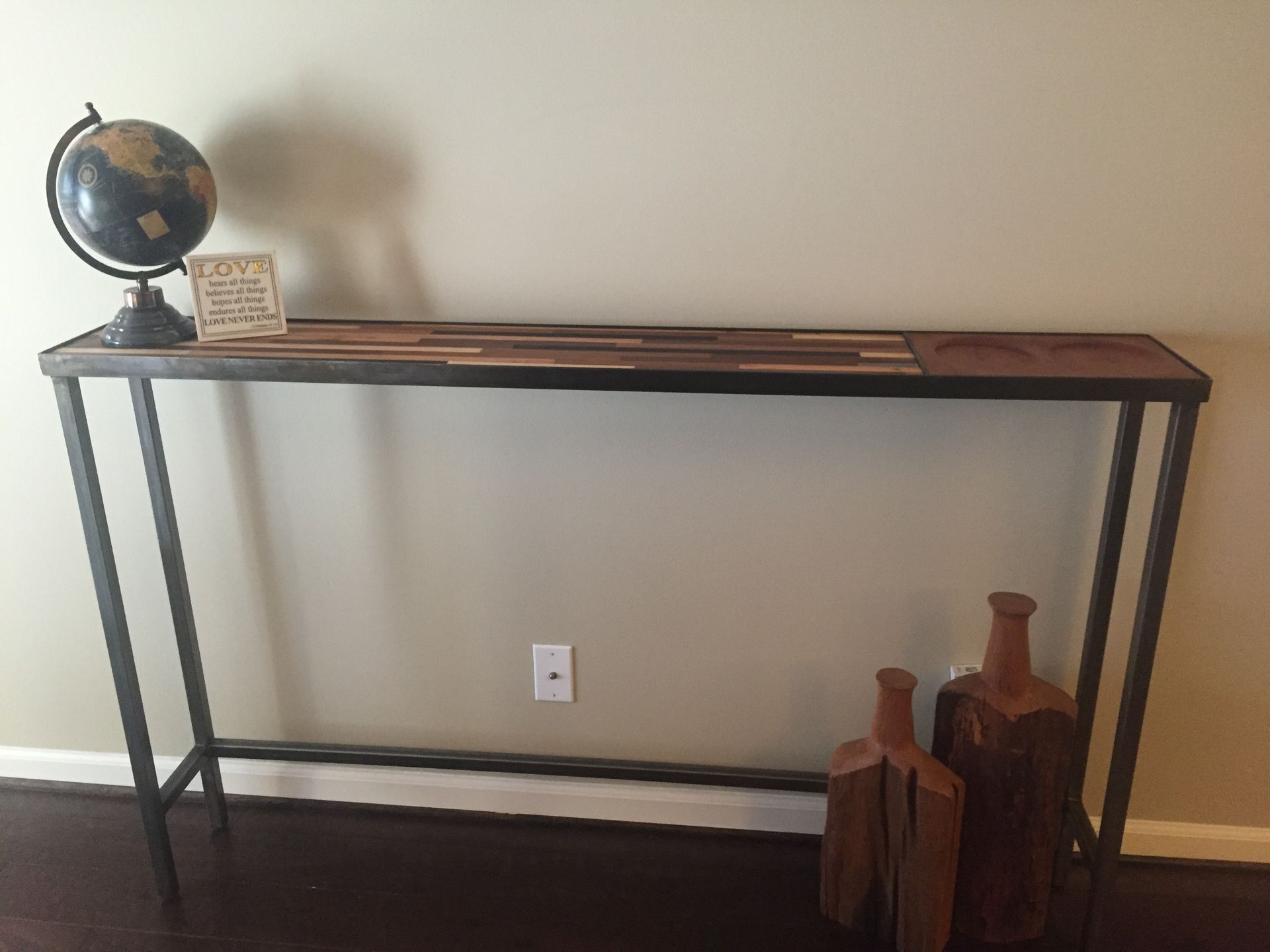 Steel And Hardwood Entry Console 3