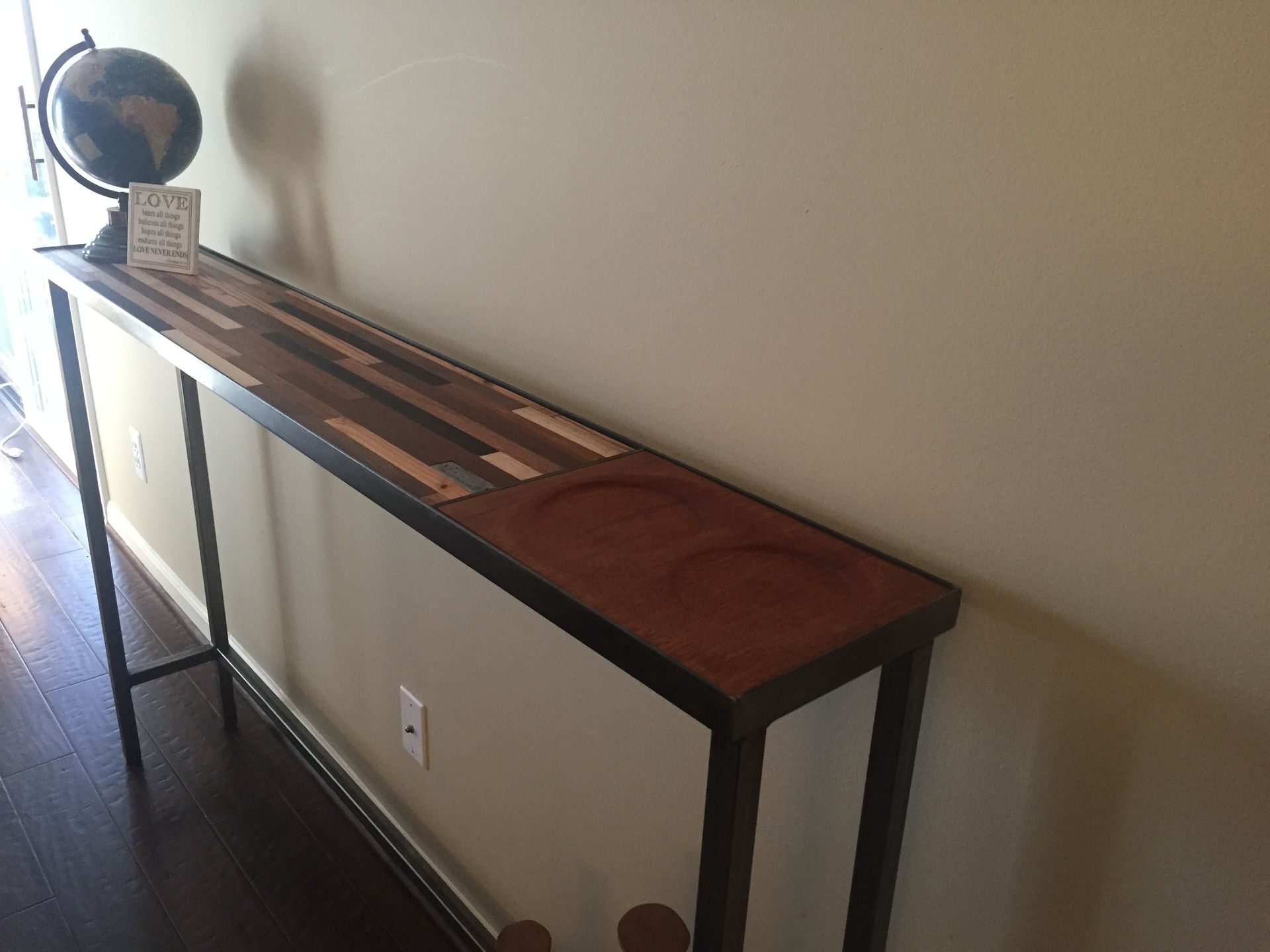 Steel And Hardwood Entry Console 2