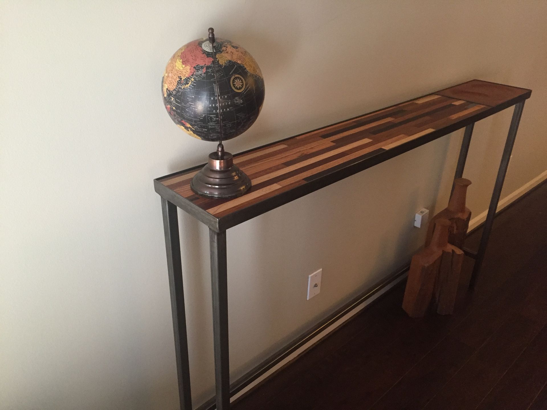 Steel And Hardwood Entry Console