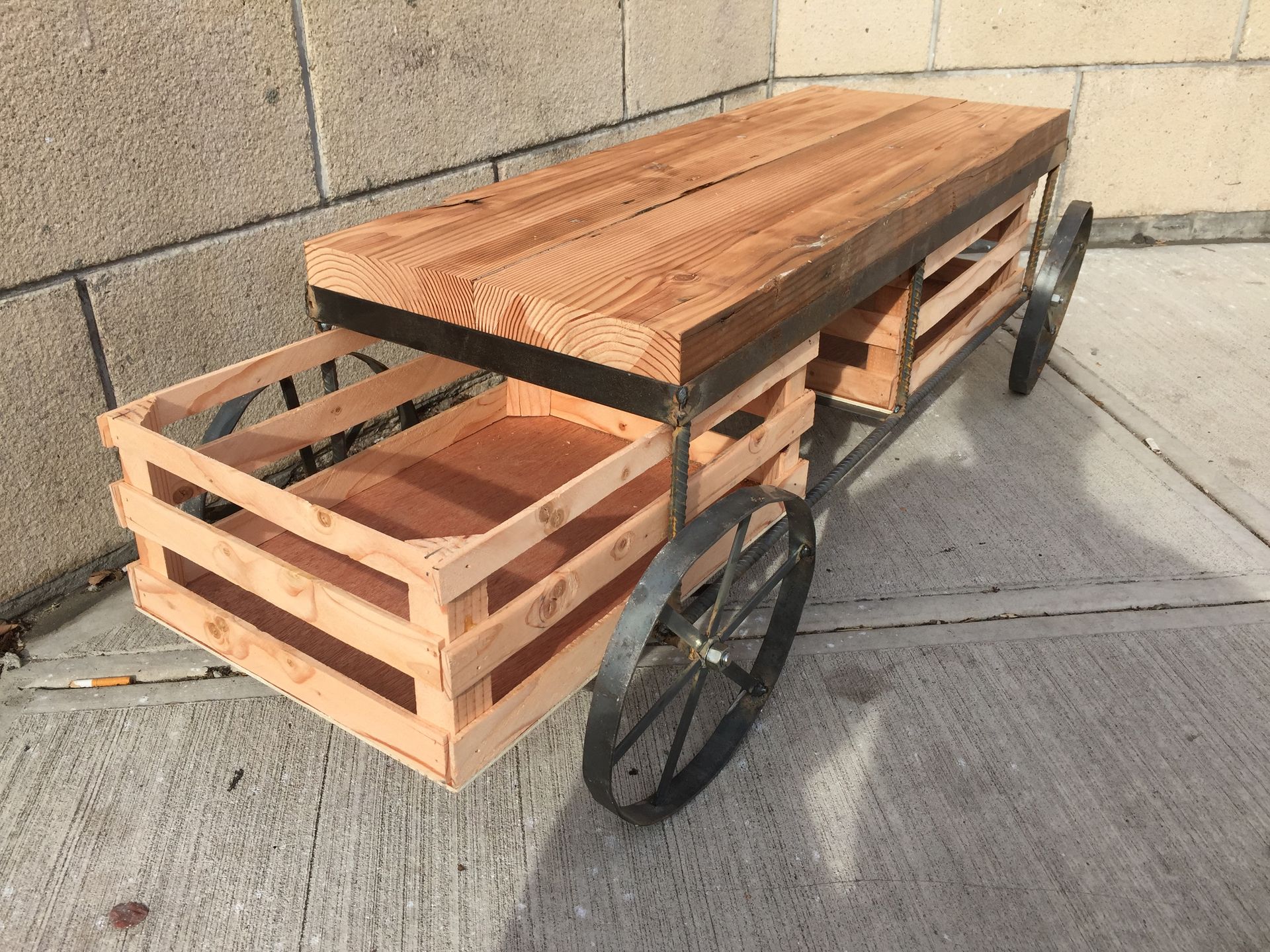 Rustic Wagon Coffee Table