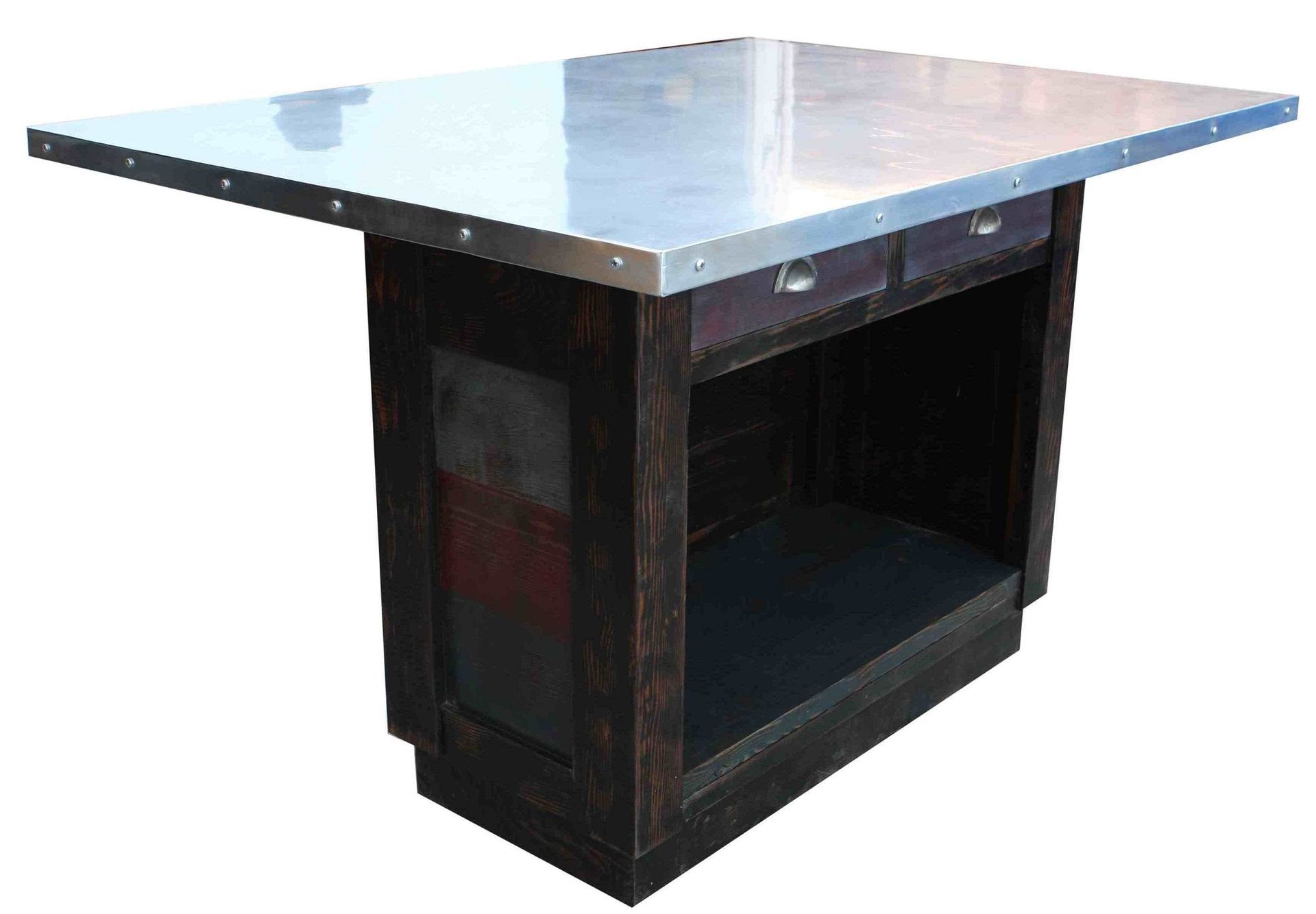 Melanie, Custom Zinc Kitchen Island 3