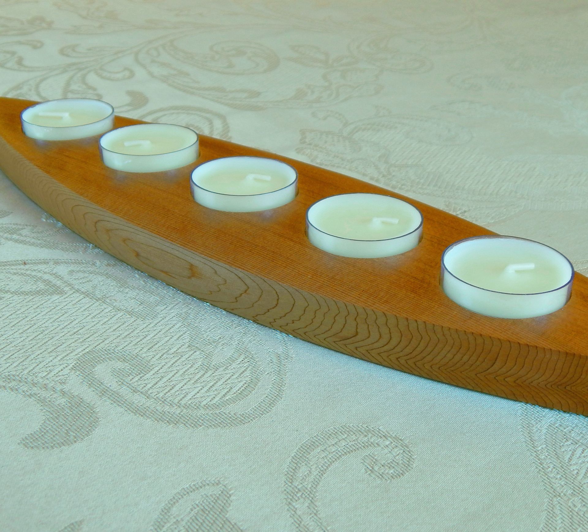 Cedar Candle Holder - Tea Lights Included 2 