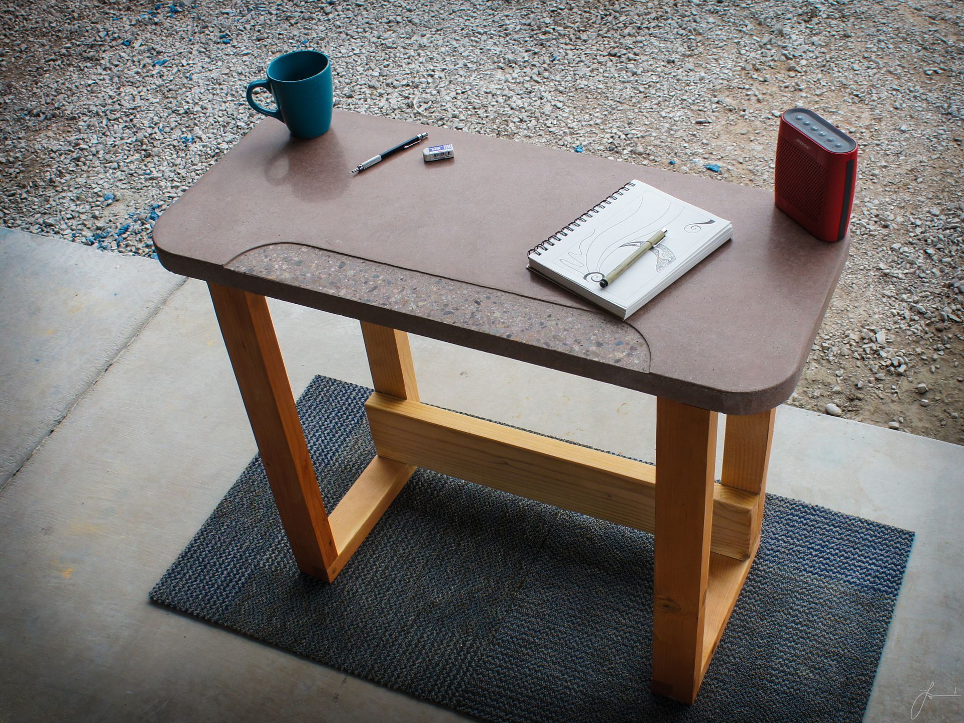 Concrete Writing Desk