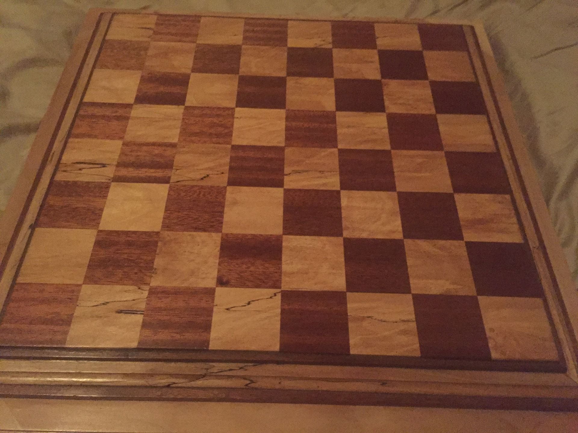 Mahogany And Spalted Maple Chess Board. 3 