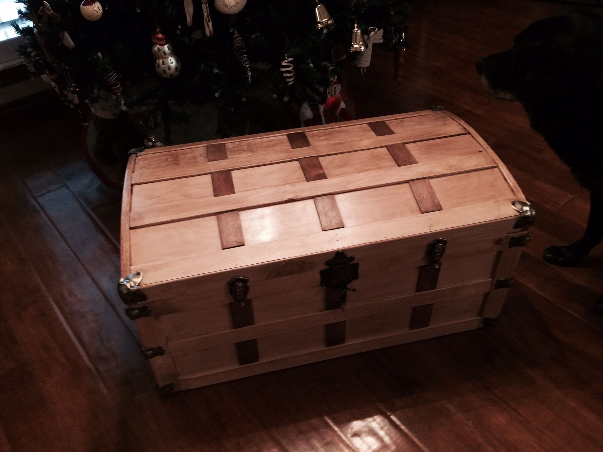 Custom Made Distressed Wood Trunk 2 