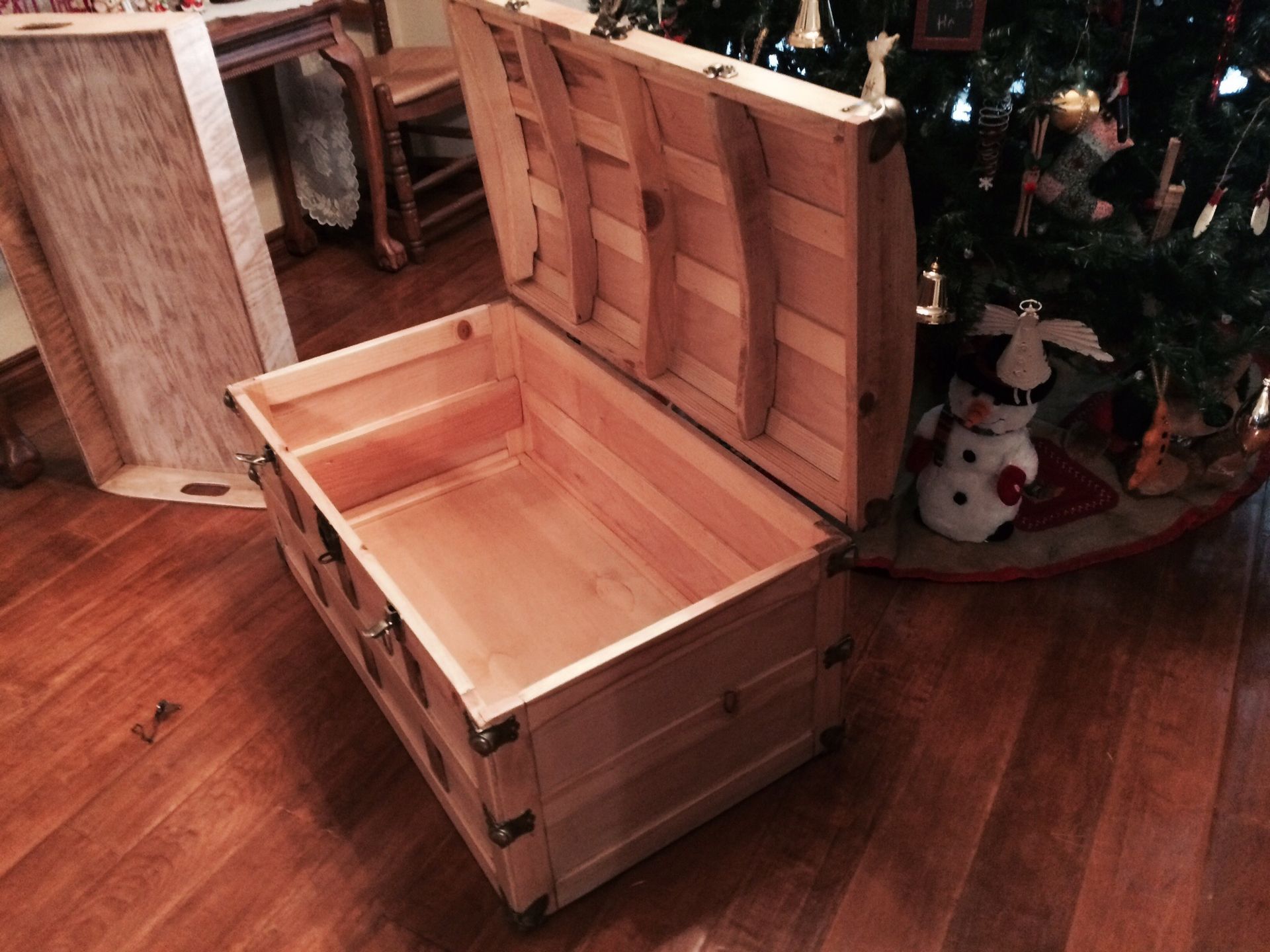 Custom Made Distressed Wood Trunk 3 