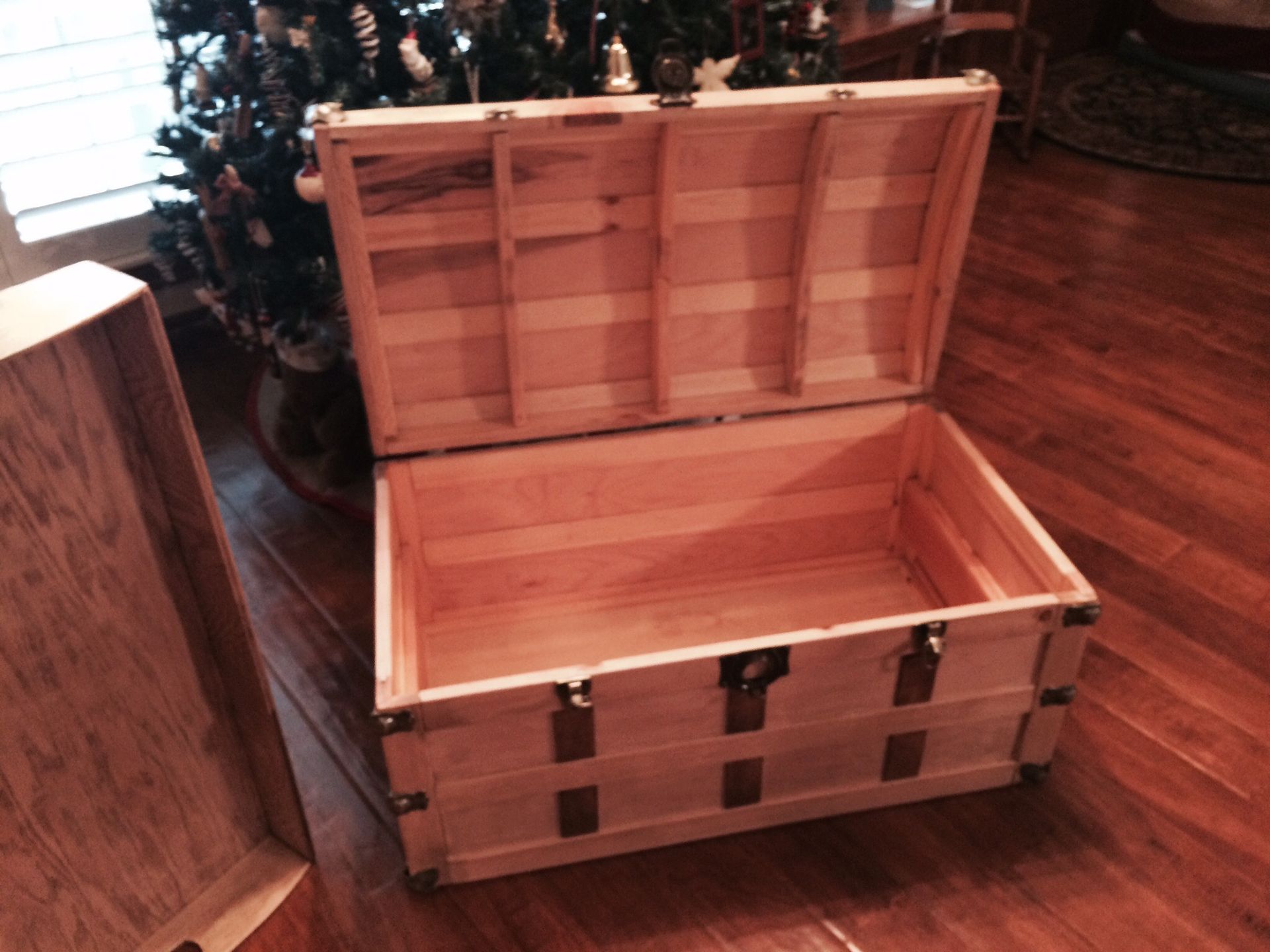 Custom Made Distressed Wood Trunk 4 