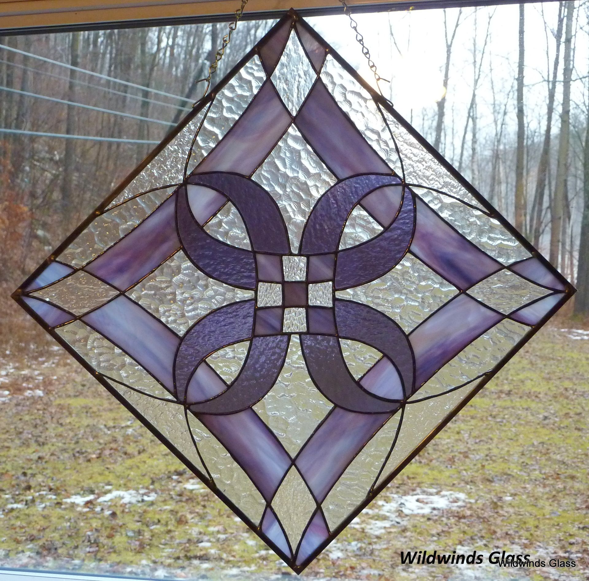 Abstract Diamonds In Stained Glass