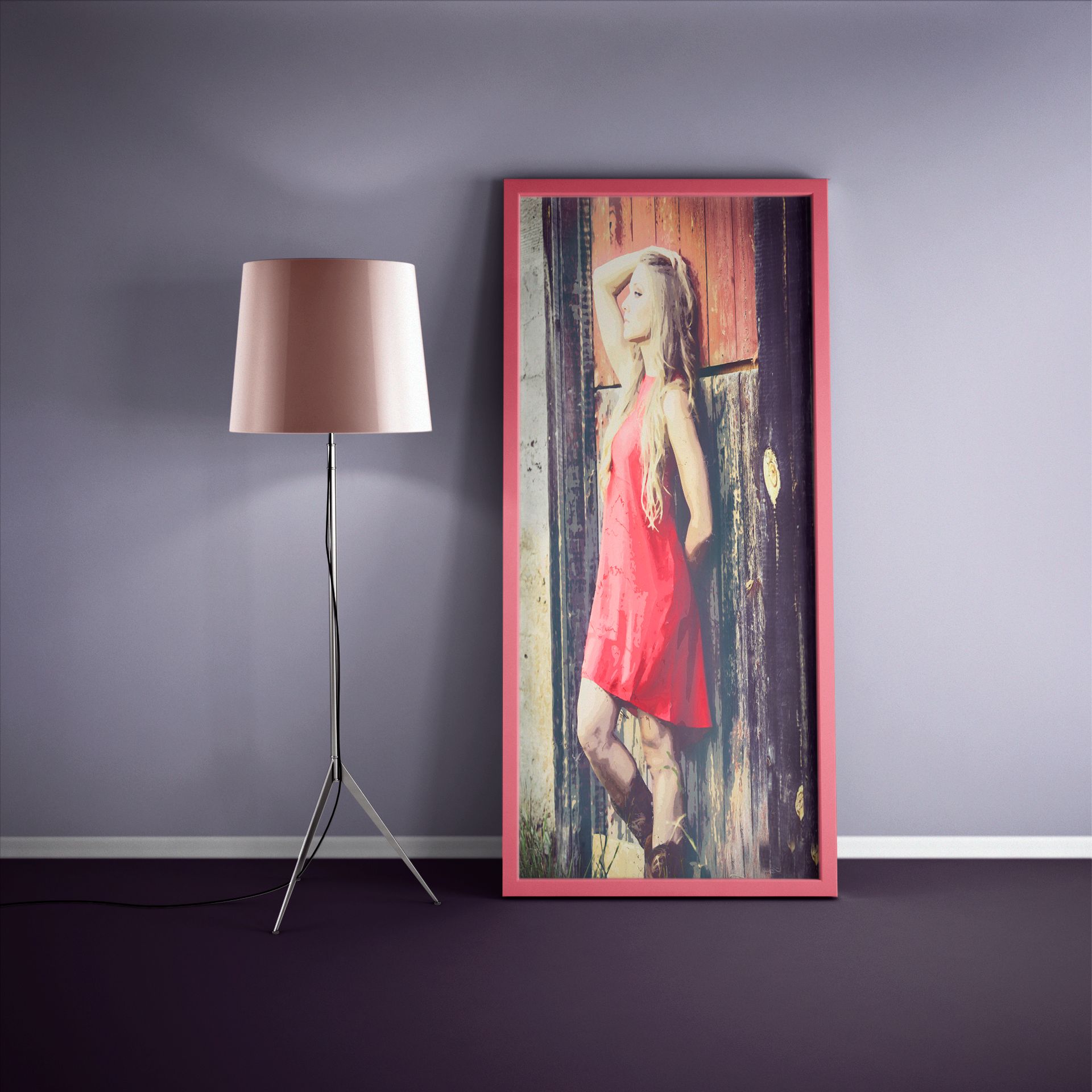 Custom Strong Stroke Brush Painted Poster From Photo 5 