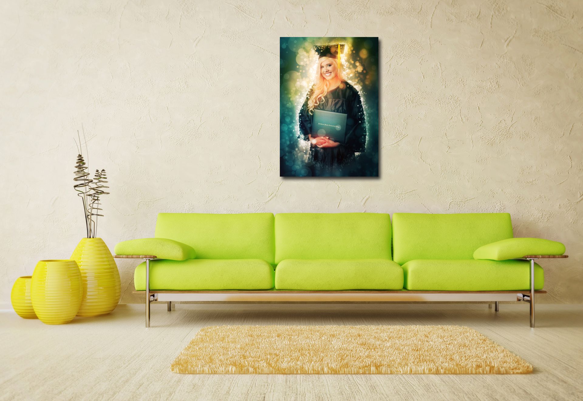 Bokeh Lighting Portrait Digital Painting From Photo 4