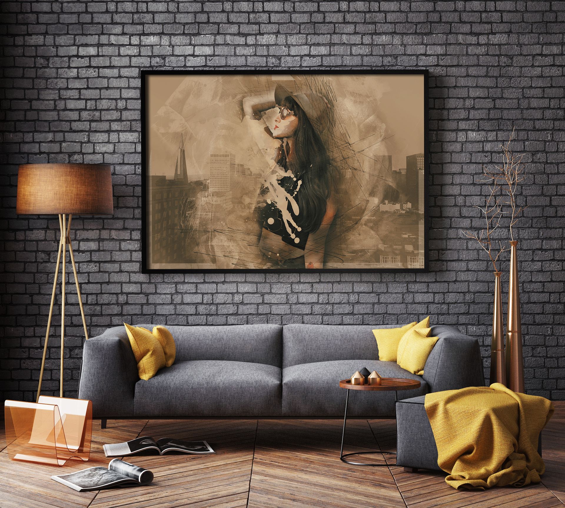 Custom Modern Contemporary Painting Poster Print From Photo 5 