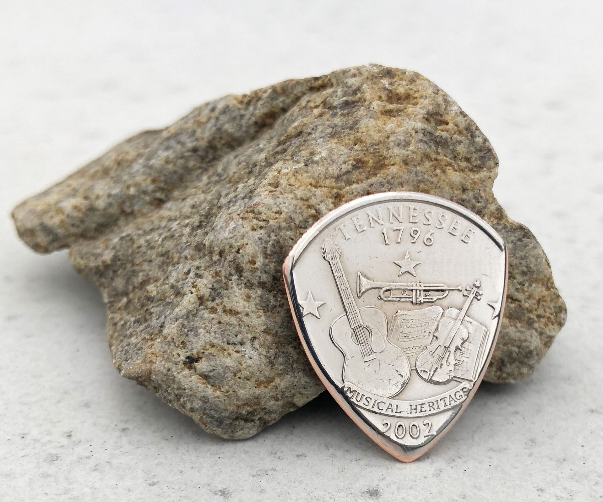 Custom State Quarter The Original Coin Guitar Picks® In Standard Or 90% Silver Proof 5 