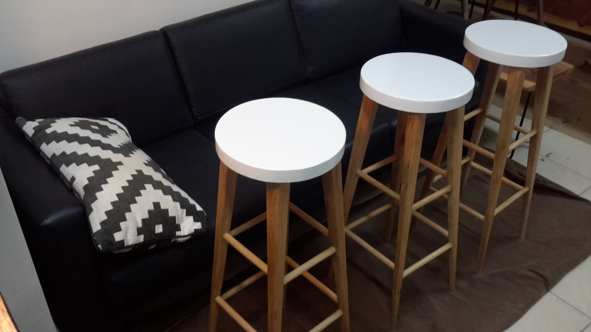 Handcrafted Classic Oak Bar Stools 2