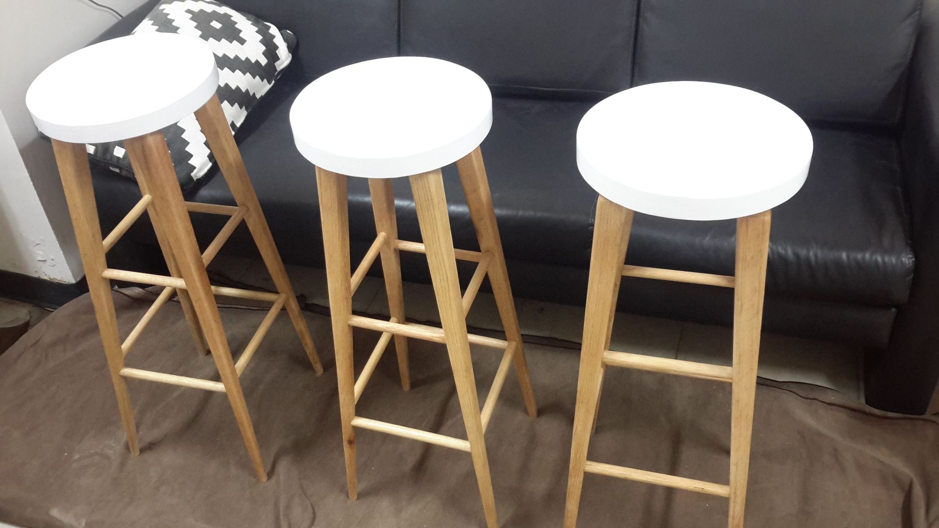 Handcrafted Classic Oak Bar Stools 6