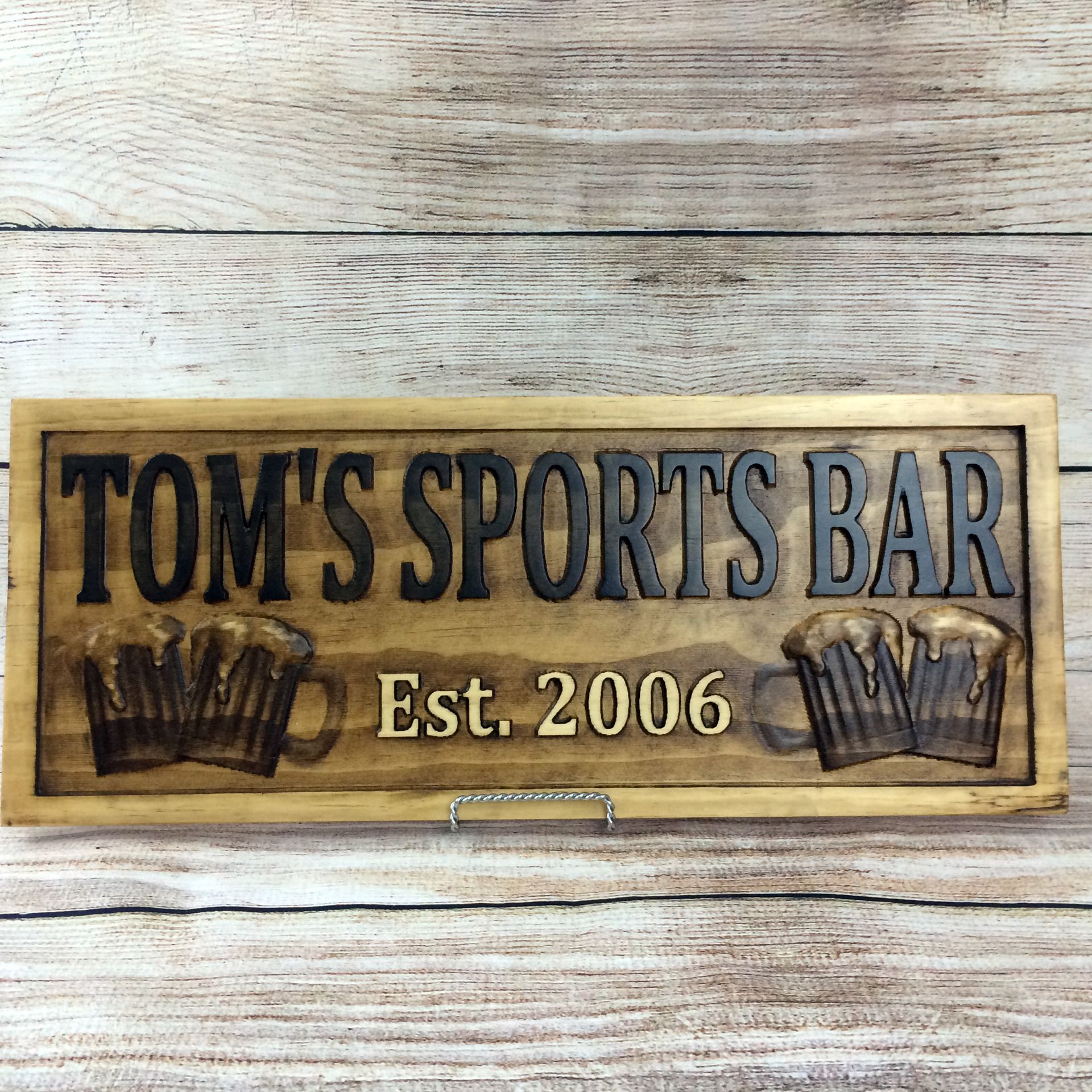Home Bar Sign Man Cave Custom Wood Sign Pub Bar Decor Rustic Home Decor 2 