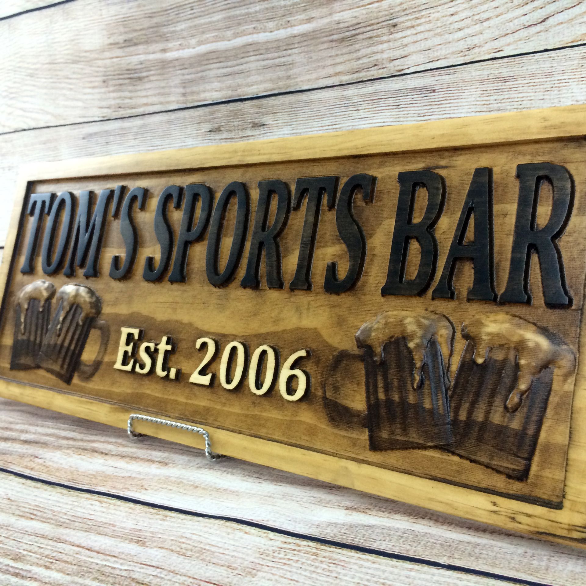 Home Bar Sign Man Cave Custom Wood Sign Pub Bar Decor Rustic Home Decor 3 