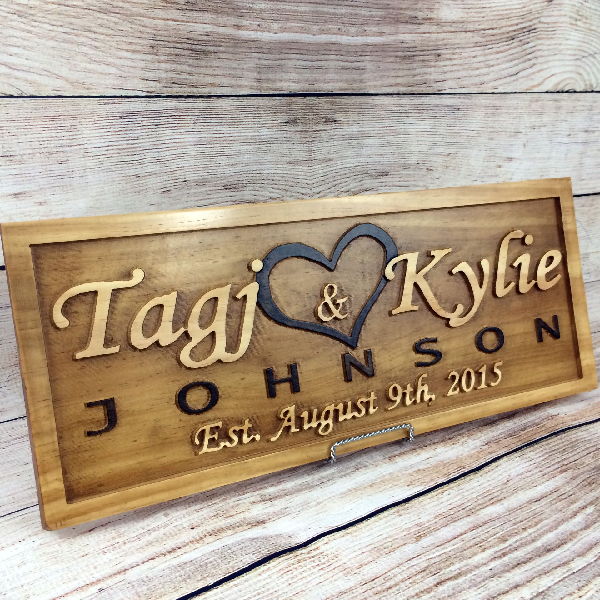 Wedding Gift Wedding Sign Anniversary Gift Family Name Sign Established Sign Personalized Last Name 4 