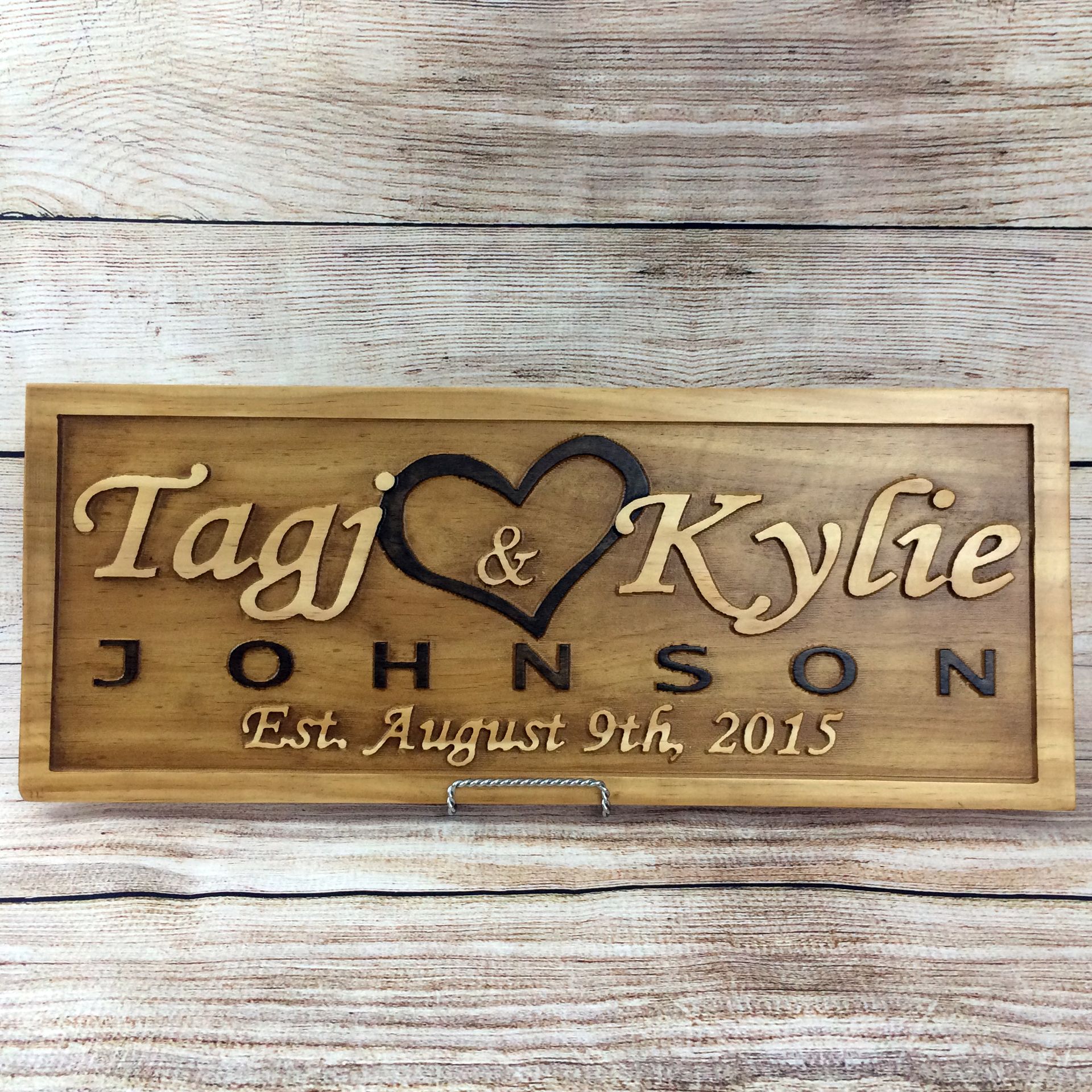 Wedding Gift Wedding Sign Anniversary Gift Family Name Sign Established Sign Personalized Last Name 2 