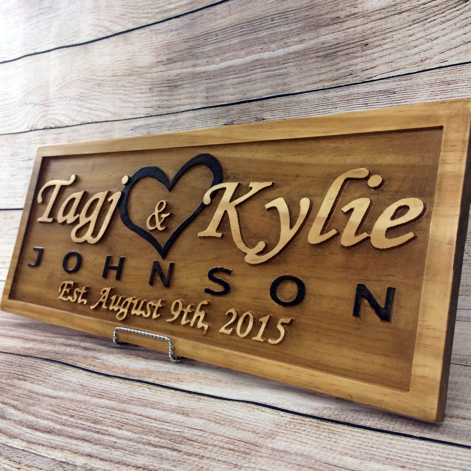 Wedding Gift Wedding Sign Anniversary Gift Family Name Sign Established Sign Personalized Last Name 3 