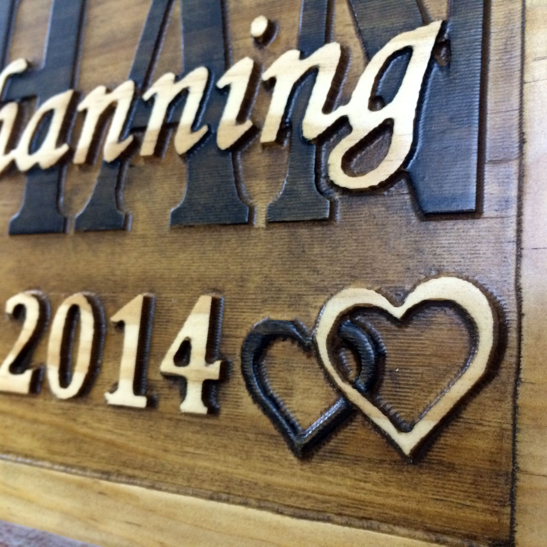 Last Name Established Sign Family Name Signs Wedding Gift Wood Sign 5 Year Anniversary Gift 3 