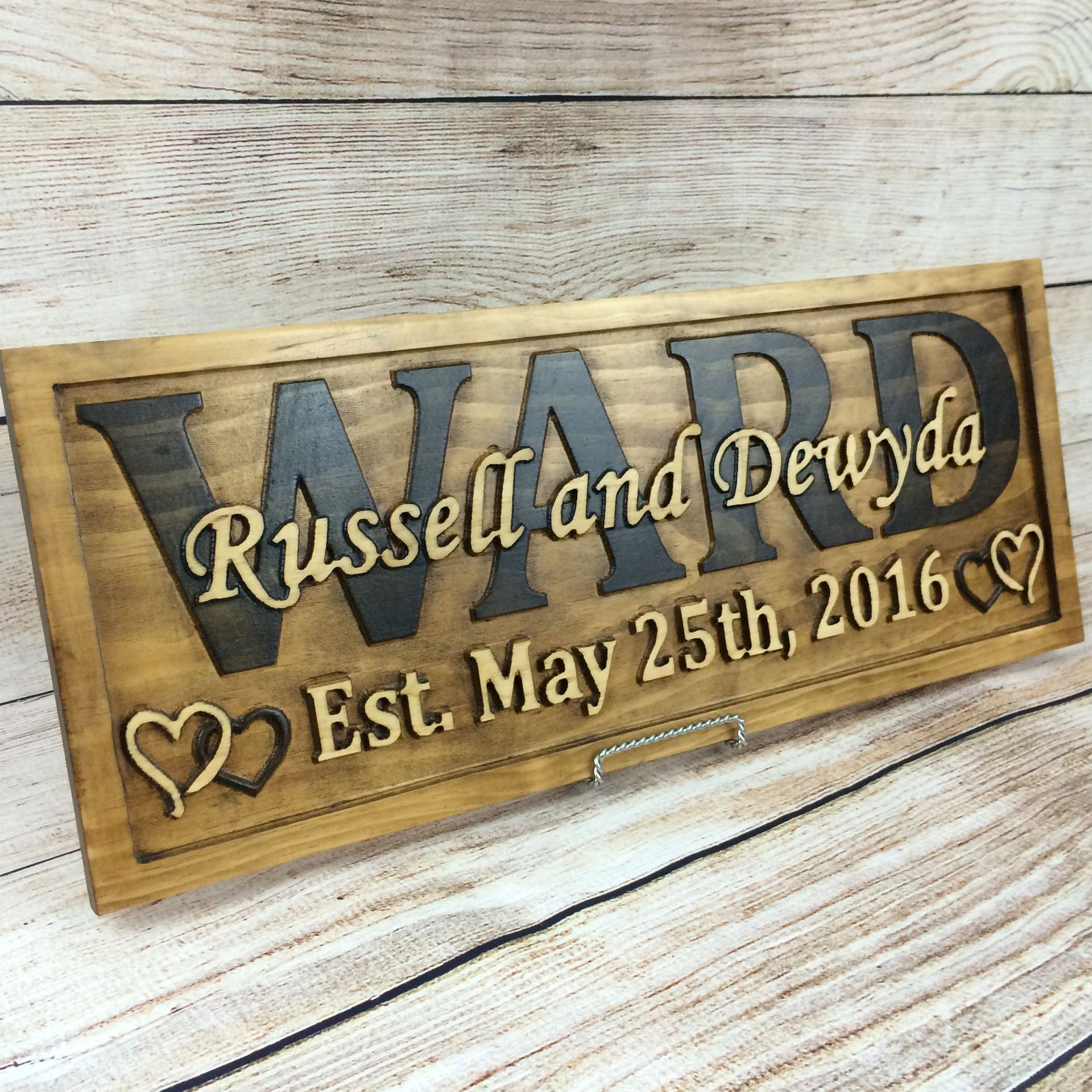 Wedding Gift Family Name Sign Wedding Sign Fifth Anniversary Gift Wedding Decor 4