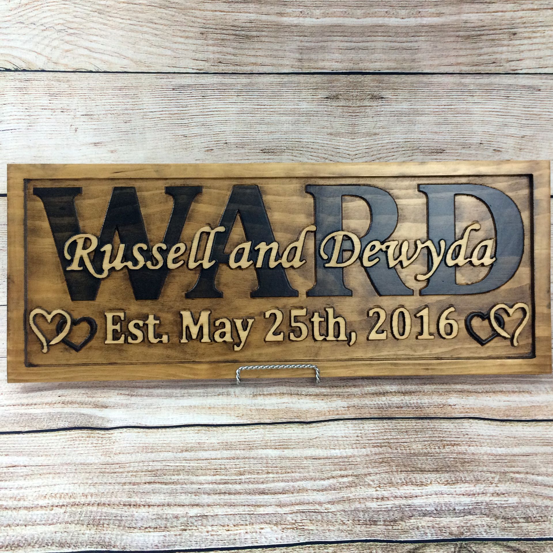 Wedding Gift Family Name Sign Wedding Sign Fifth Anniversary Gift Wedding Decor 2