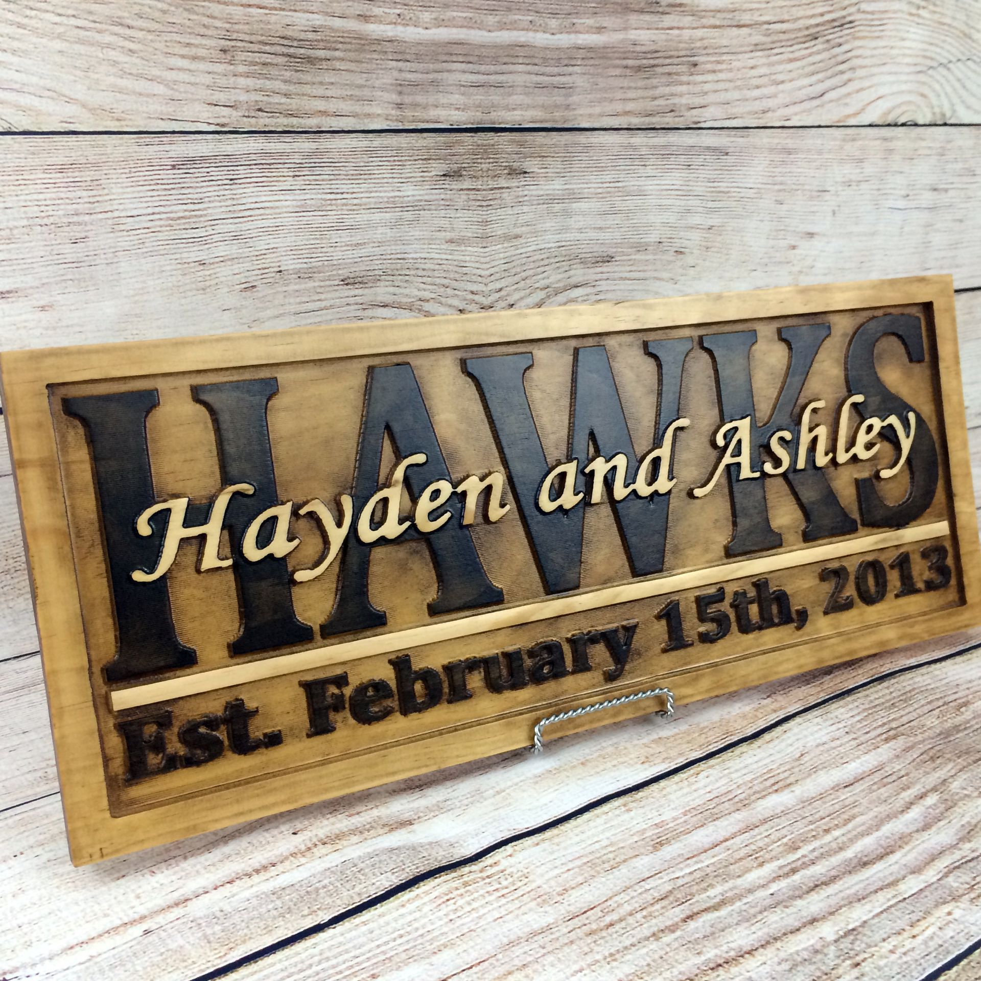 Wedding Name Sign Wedding Gift Wedding Decor Anniversary Gift Established Sign Family Name Sign 4