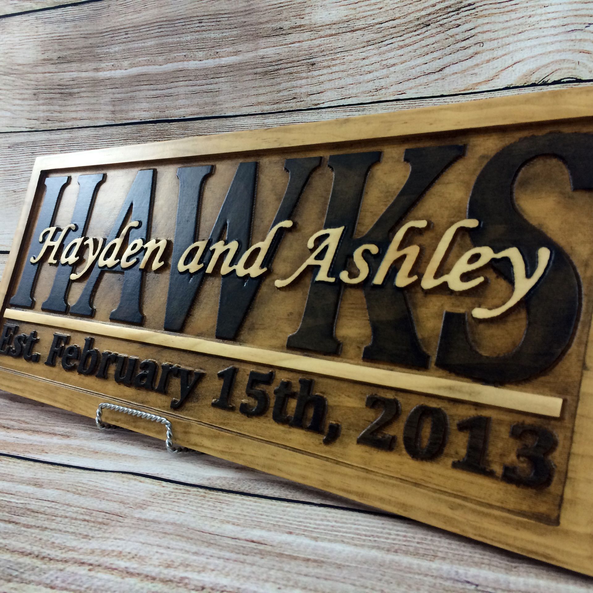 Wedding Name Sign Wedding Gift Wedding Decor Anniversary Gift Established Sign Family Name Sign 3