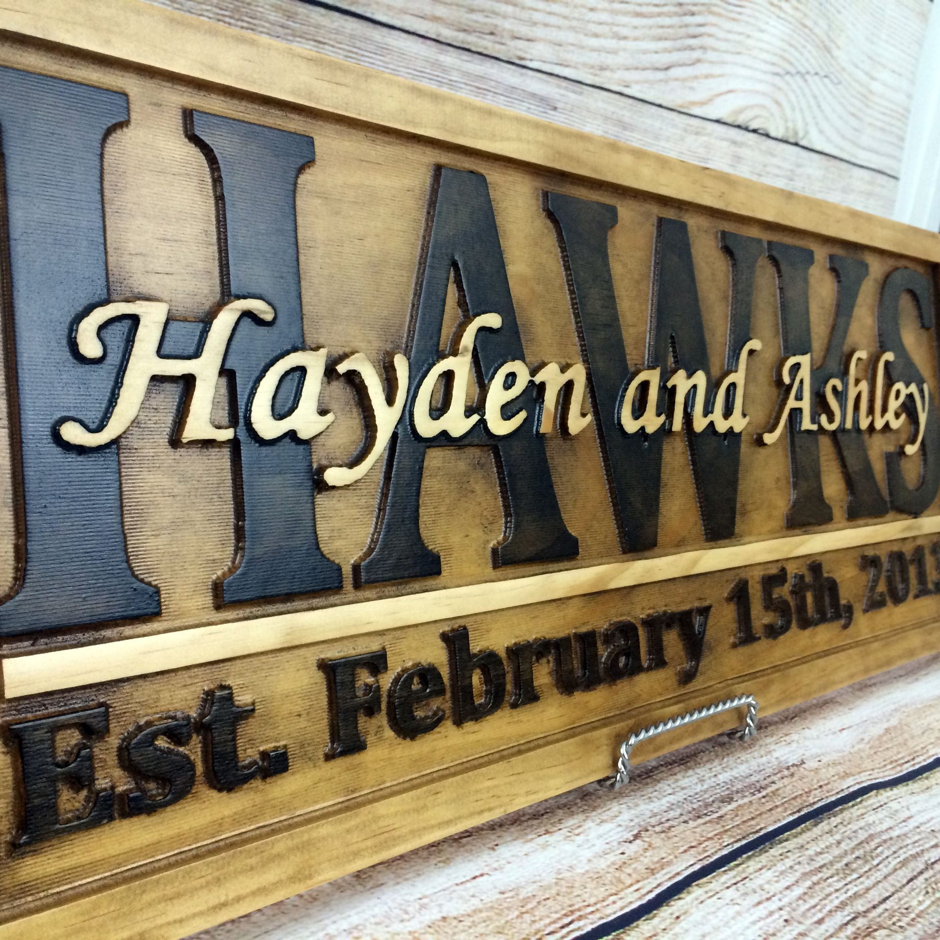 Wedding Name Sign Wedding Gift Wedding Decor Anniversary Gift Established Sign Family Name Sign