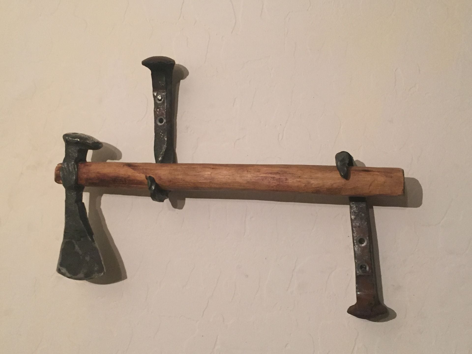 Hand Forged Axe With Wall Mounting