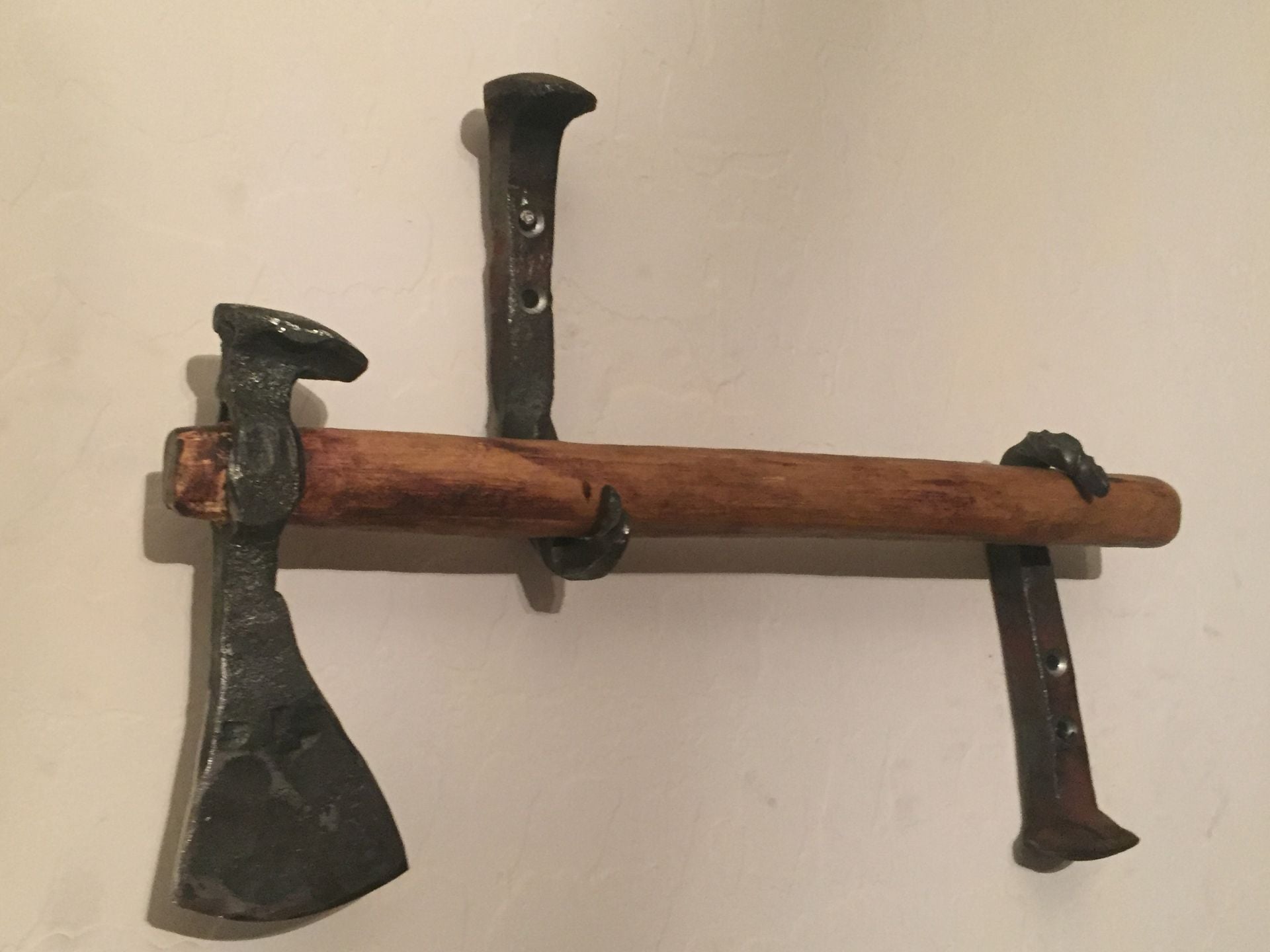 Hand Forged Axe With Wall Mounting 2 