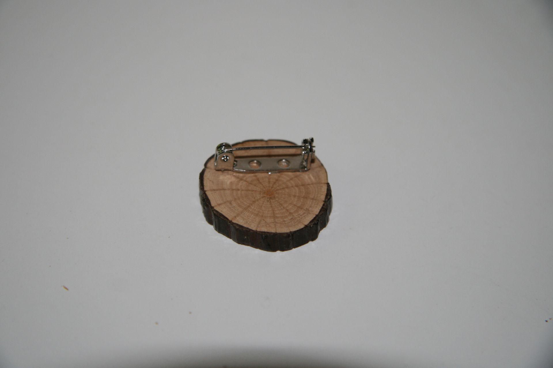 Wooden Brooch Small Natural Unique 2