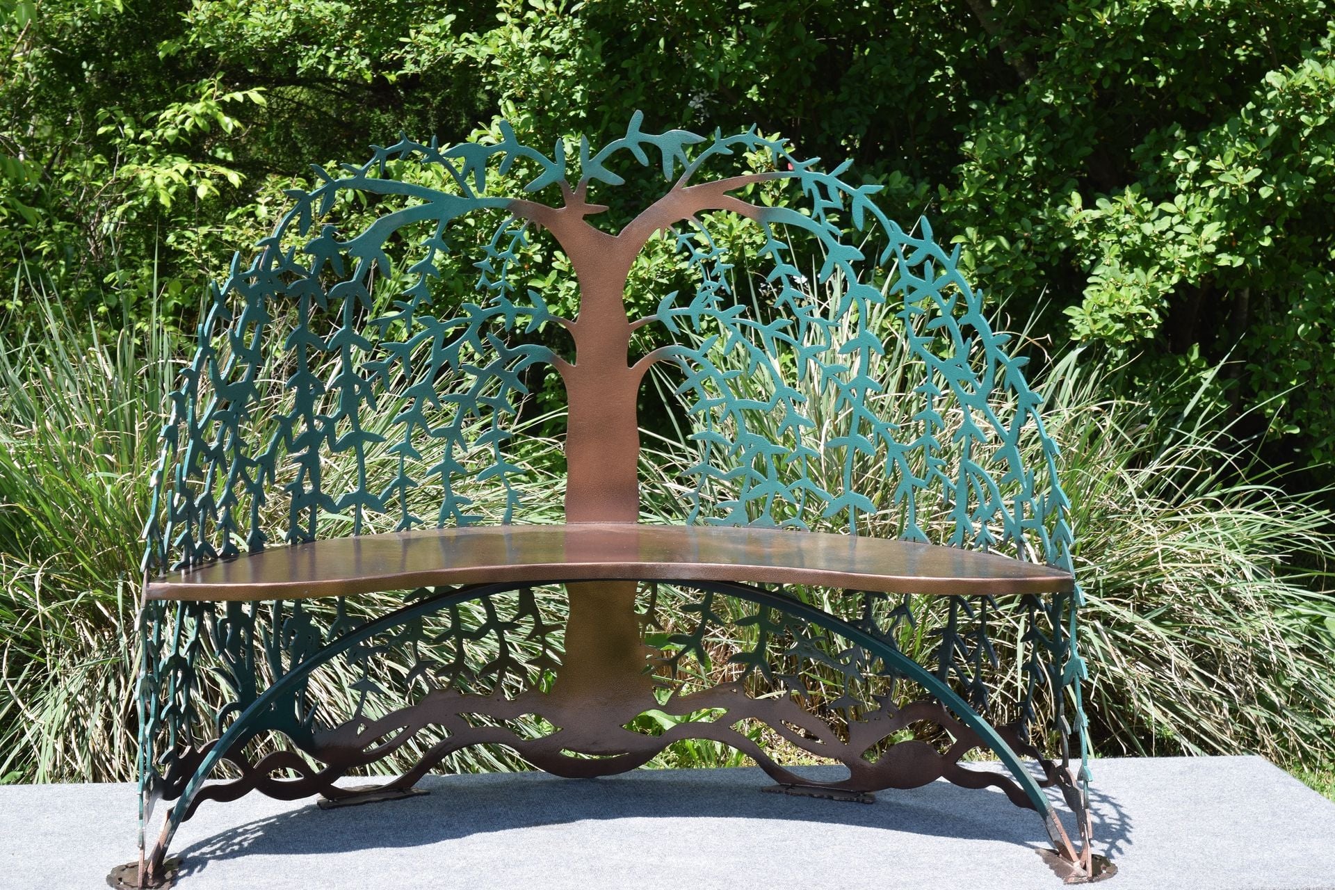Tree Of Life Garden Steel-Metal Bench