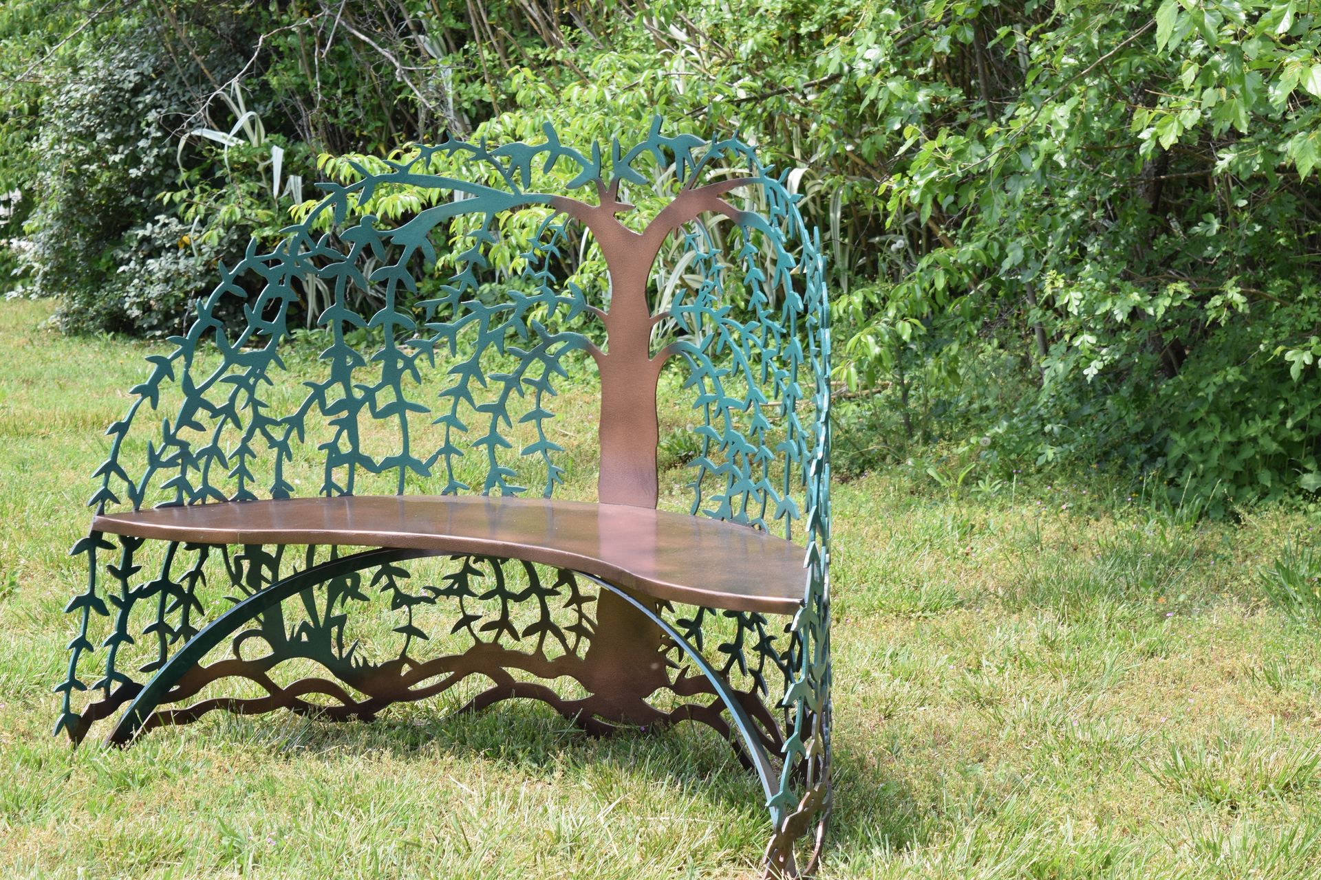 Tree Of Life Garden  Steel-Metal Bench 3 