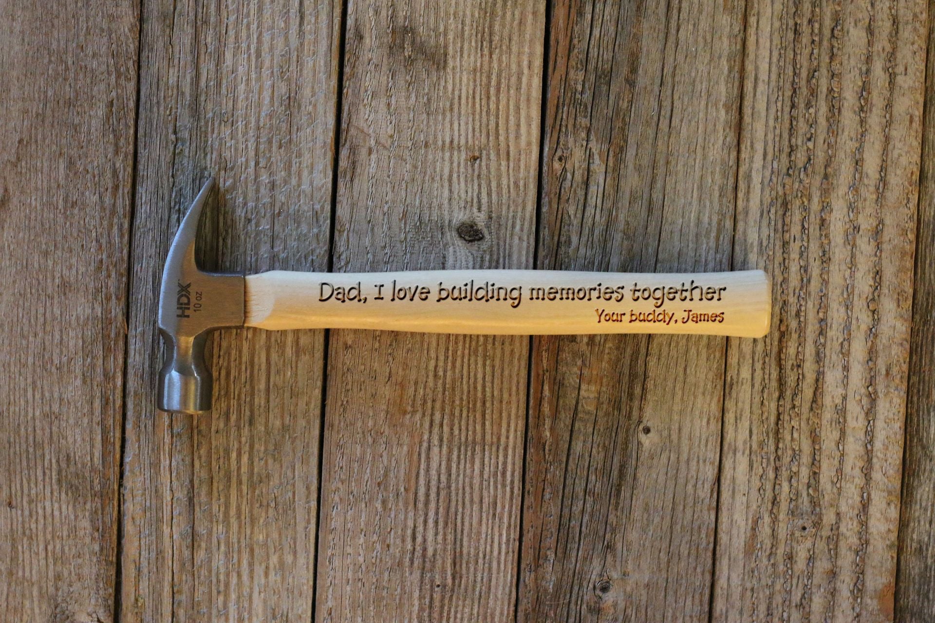Custom Engraved Wood Hammer --Ham-Lw- Dad Memories