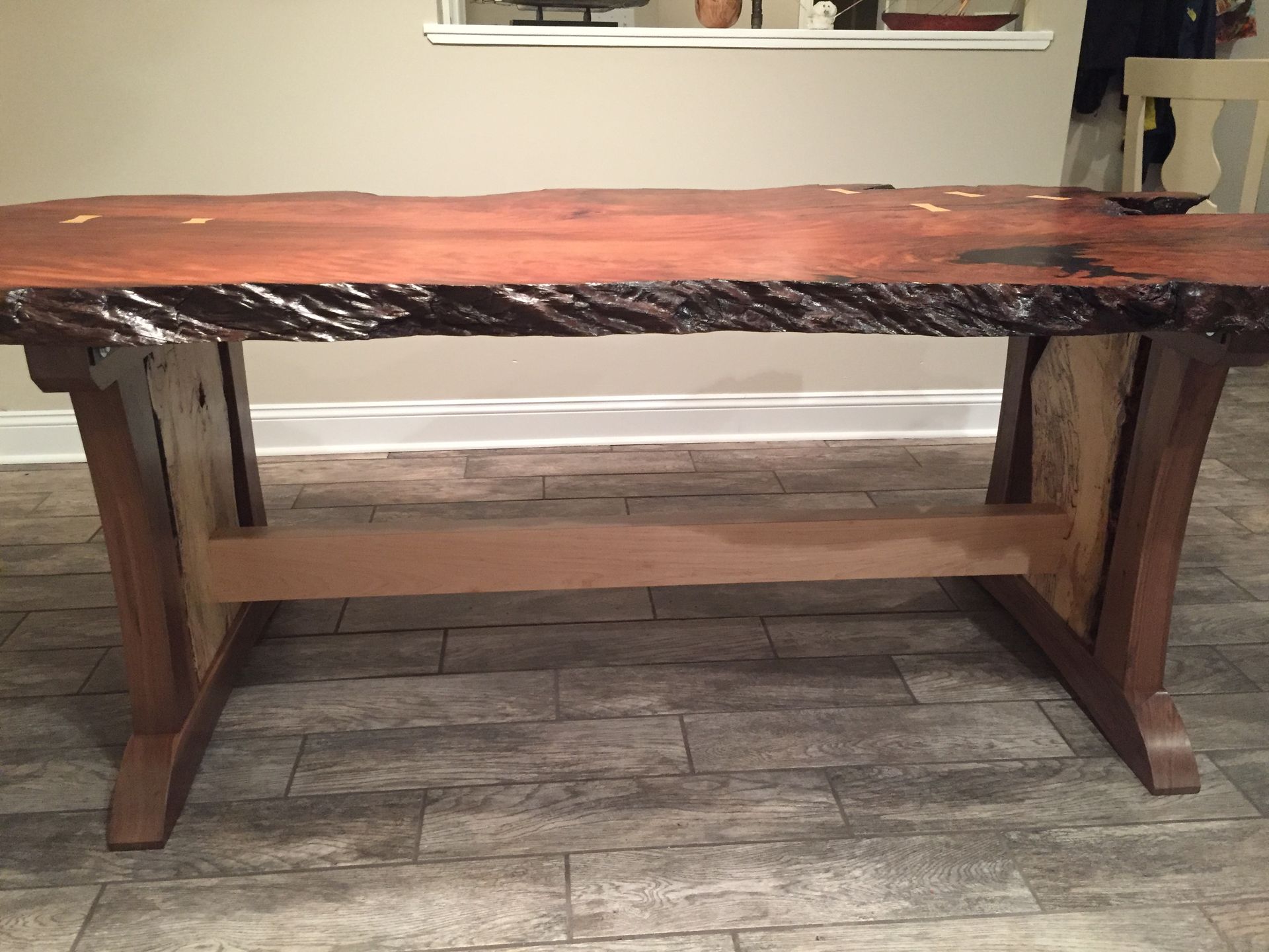 Redwood Natural Edge Dining Table 6 