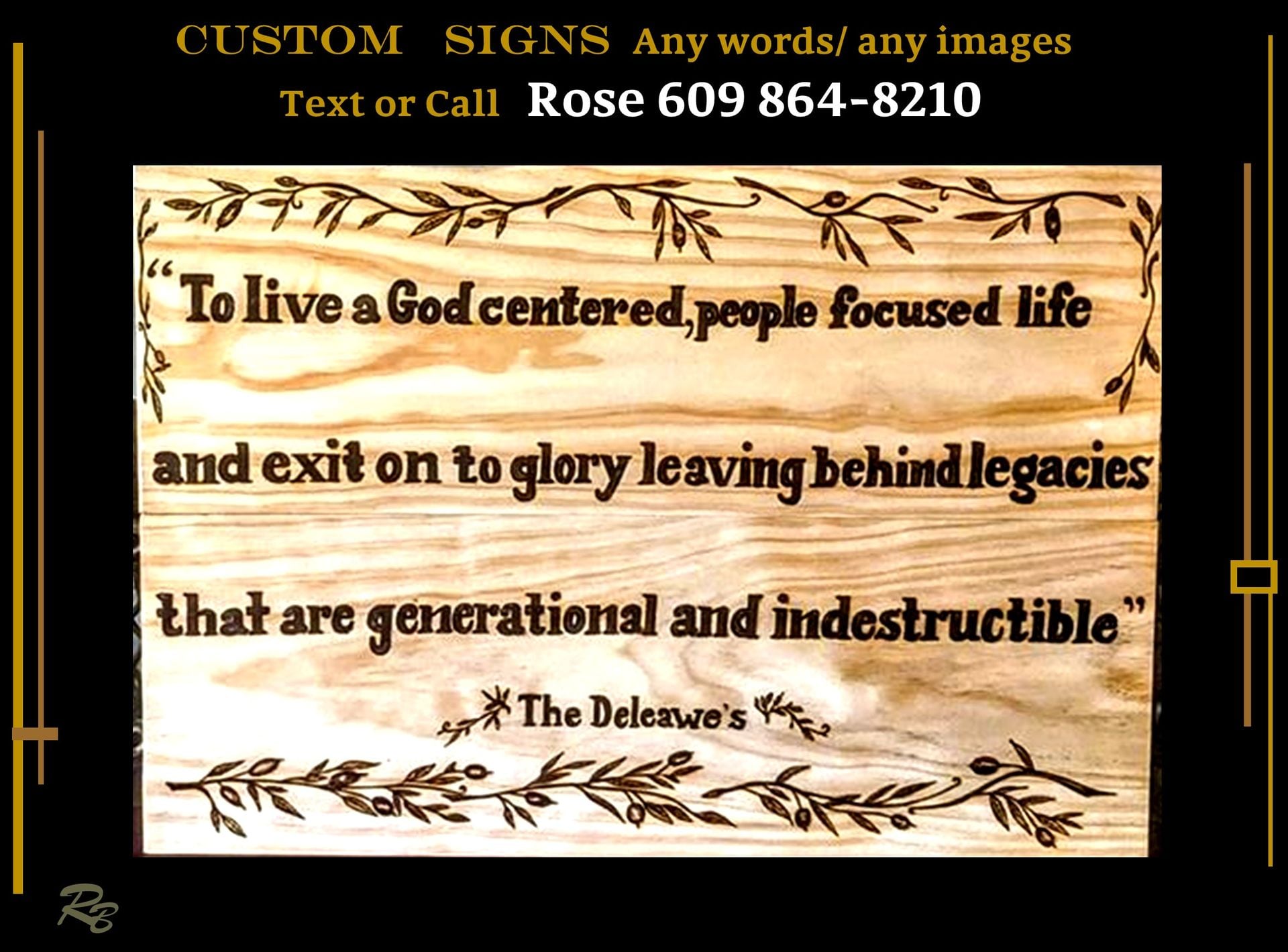 Custom, Personalized, Signs, Wood, Wood Burned, 2