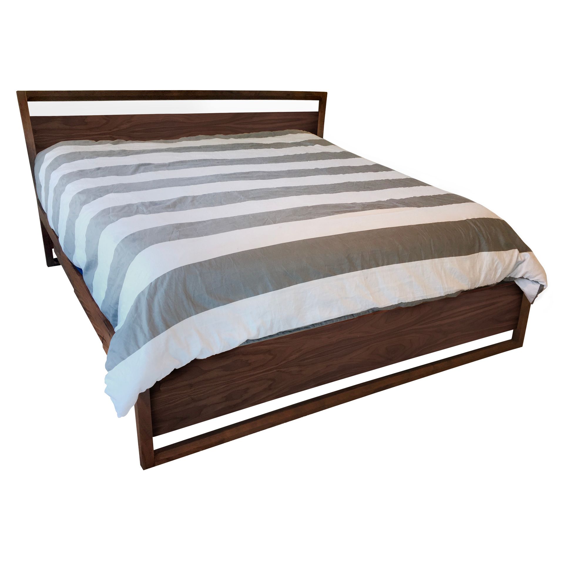 Slanted Headboard Storage Bed