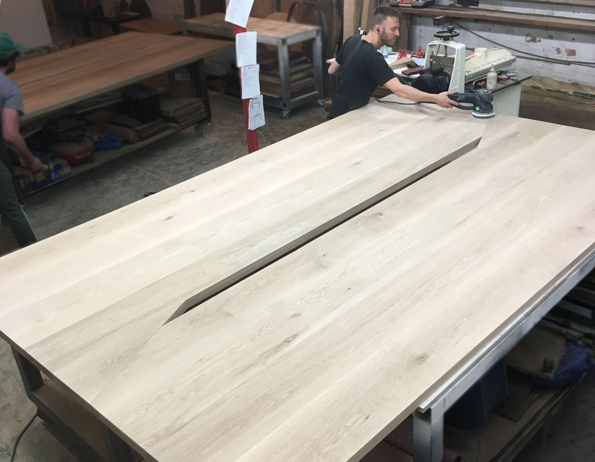 Solid Fumed Oak Conference Table 2