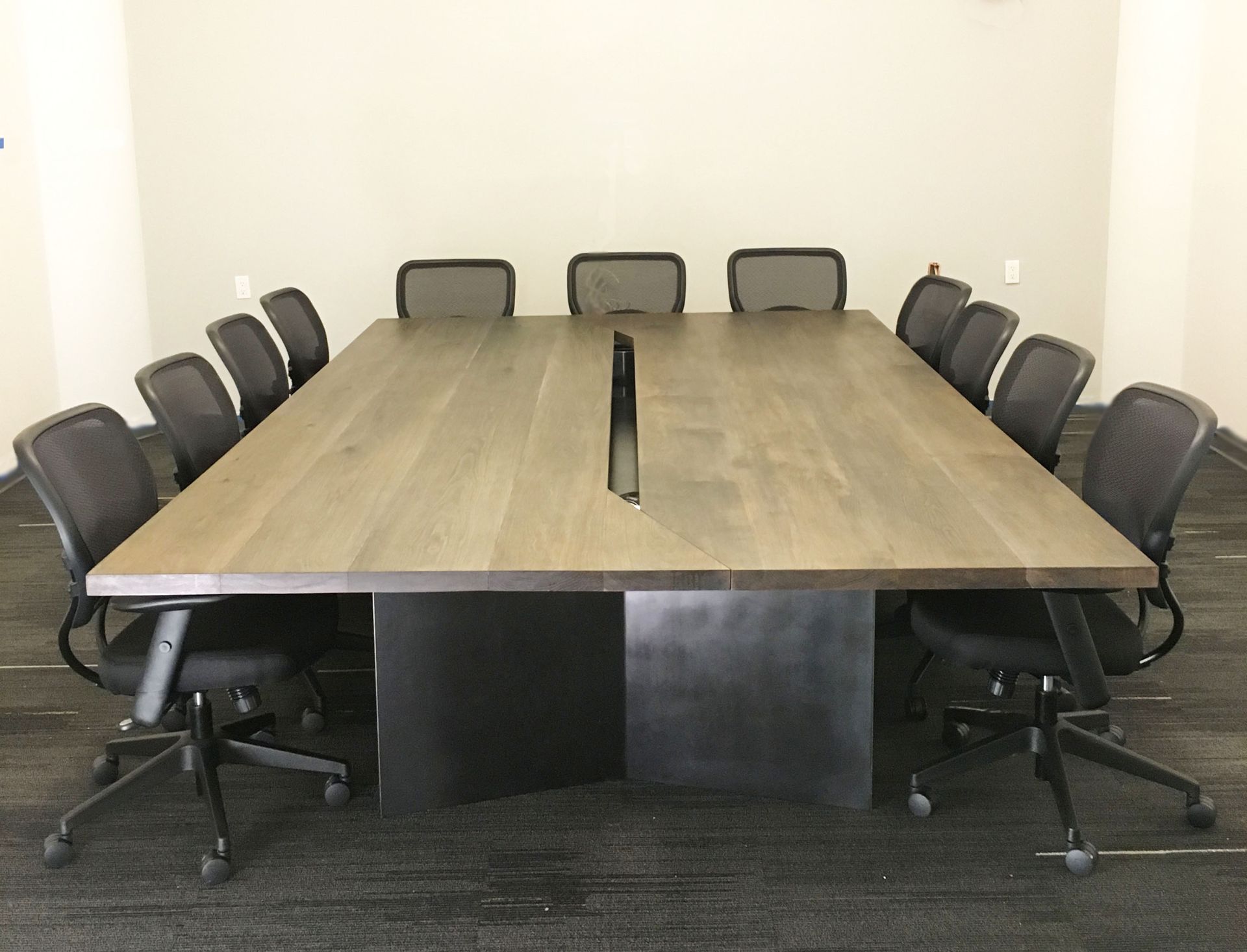Solid Fumed Oak Conference Table 3