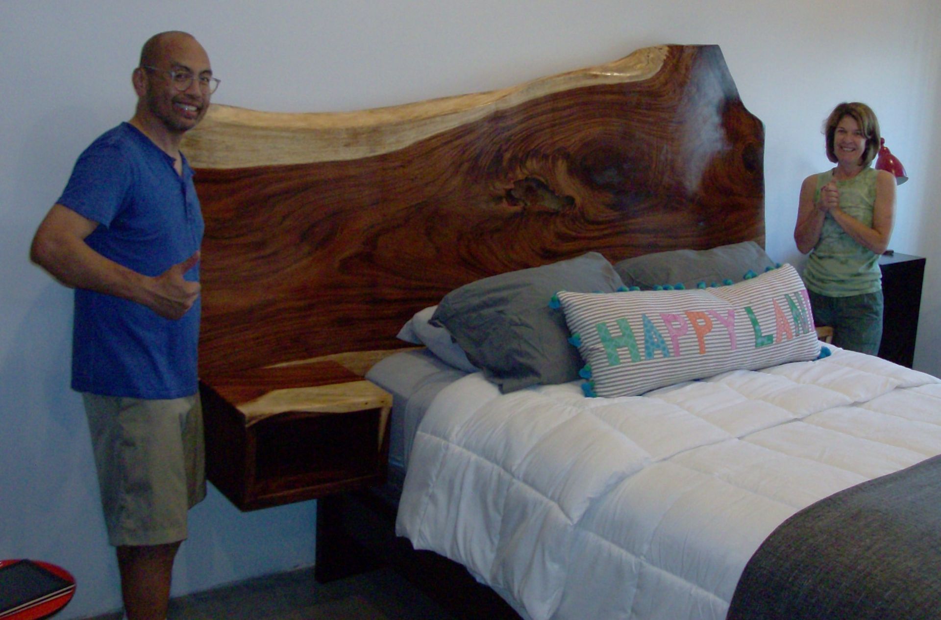 Headboard With Floating Nightstands 2