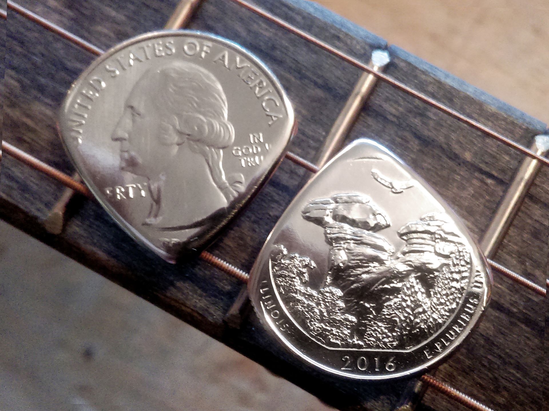 Usa Coin Guitar Pick - 1965-2020 Any Date 2