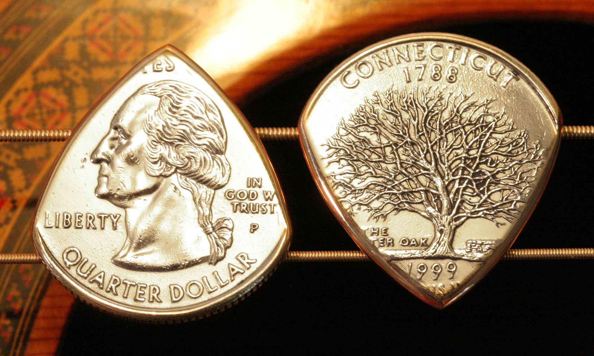 Usa Coin Guitar Pick - Any State - Your Choice - Personalized Gift 5
