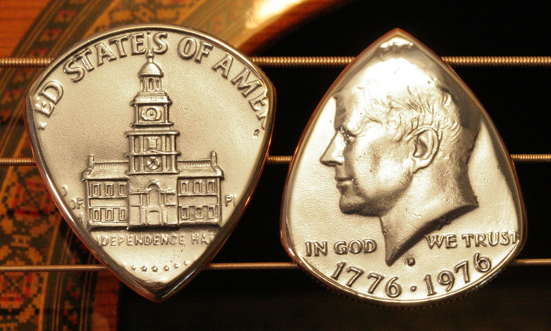 Usa Coin Guitar Pick - Kennedy Half Dollar 2