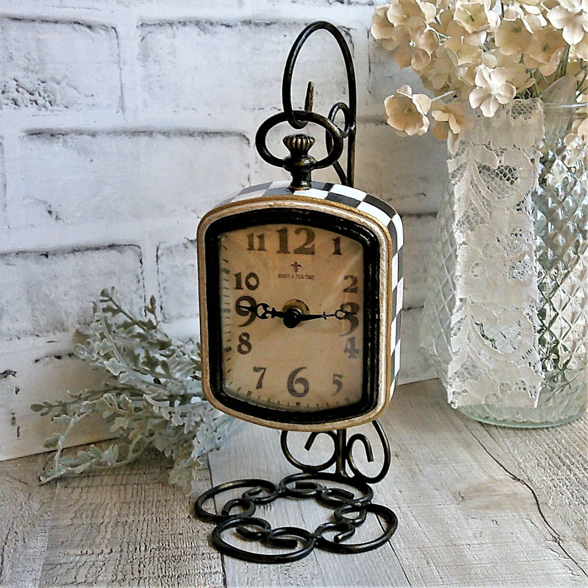 Courtly Check Clock On Hanger Whimsical Check Clock Buffalo Check Decor 4 