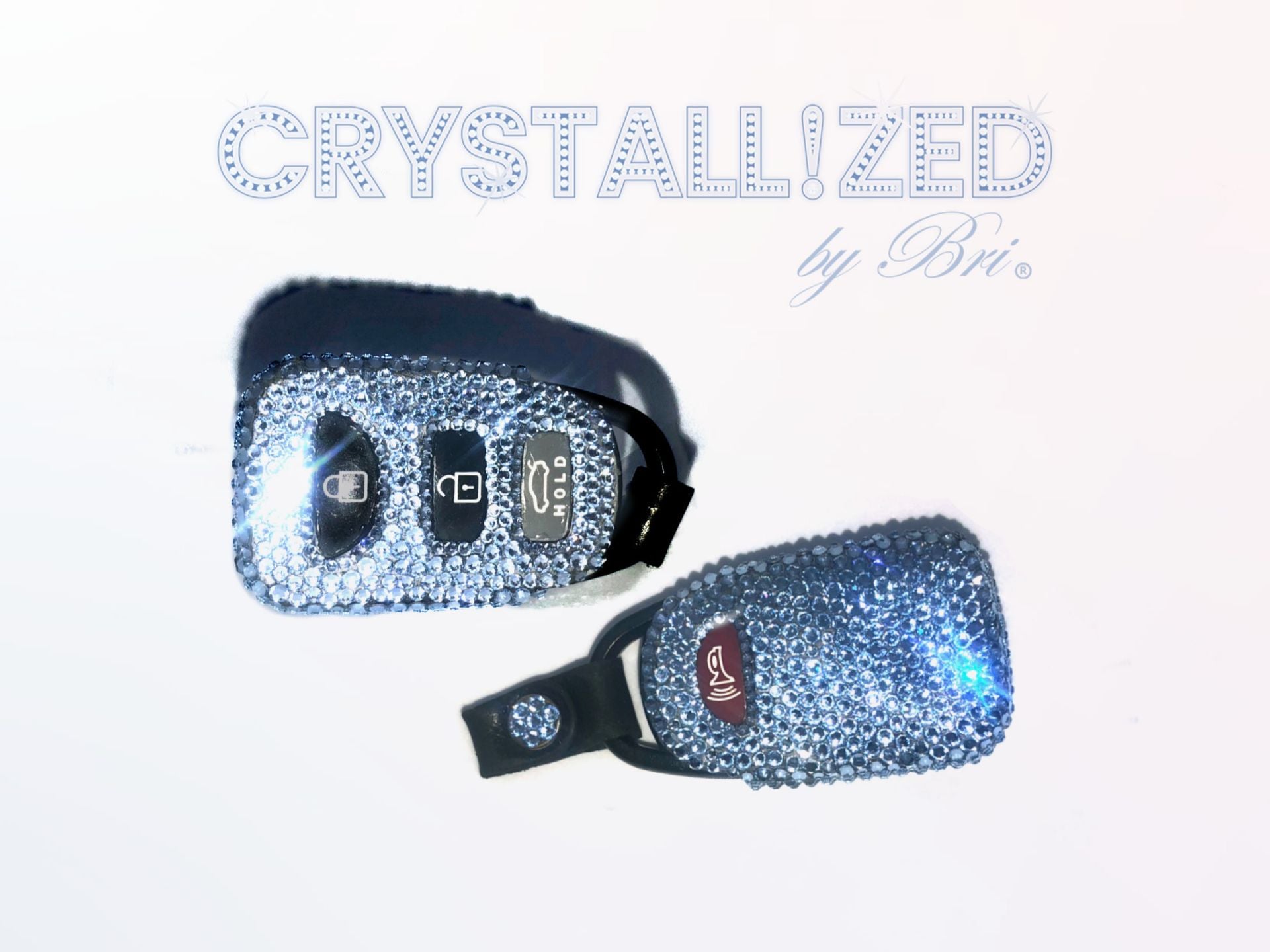 Crystallized Car Key Bling Bedazzled Genuine European Crystals Toyota Honda Hyundai Ford 3