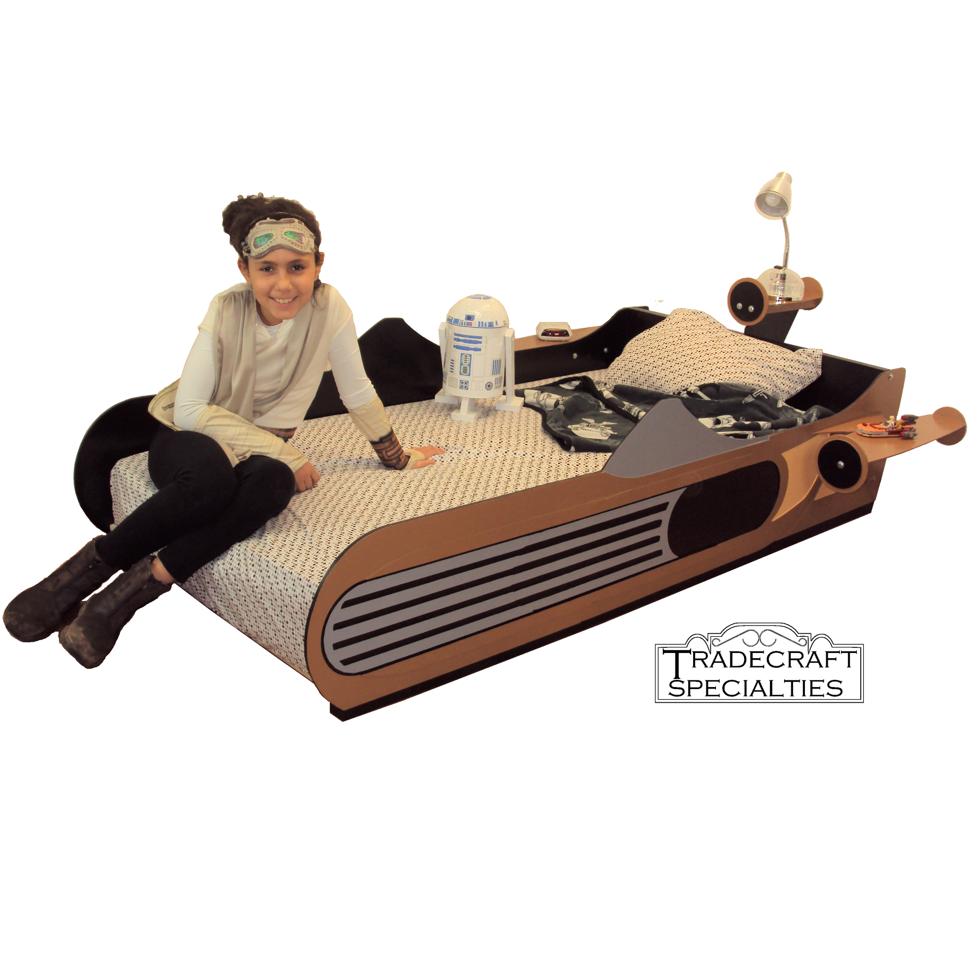 X-34 Landspeeder Twin Kids Bed Frame - Handcrafted - Space Themed Children's Bedroom Furniture