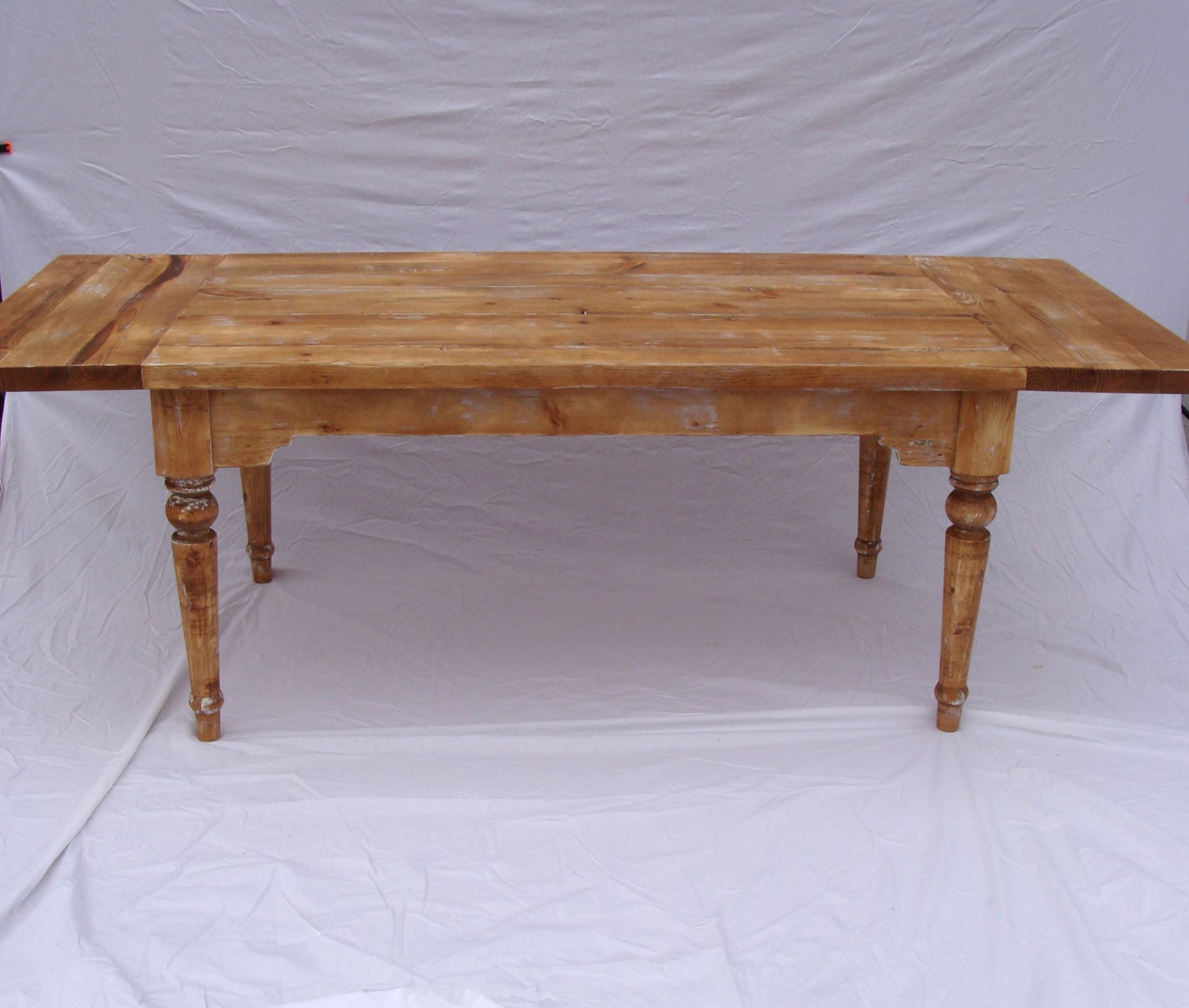 Antique Style Farm Table With Drop Leaf Extensions - On Sale