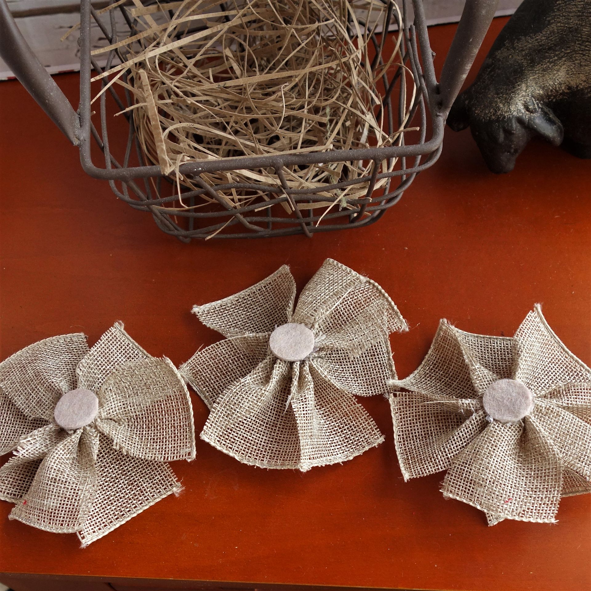 Flowers Farmhouse Flower Accents Burlap Neutral Home Decor Diy Magnets, Accents 4 